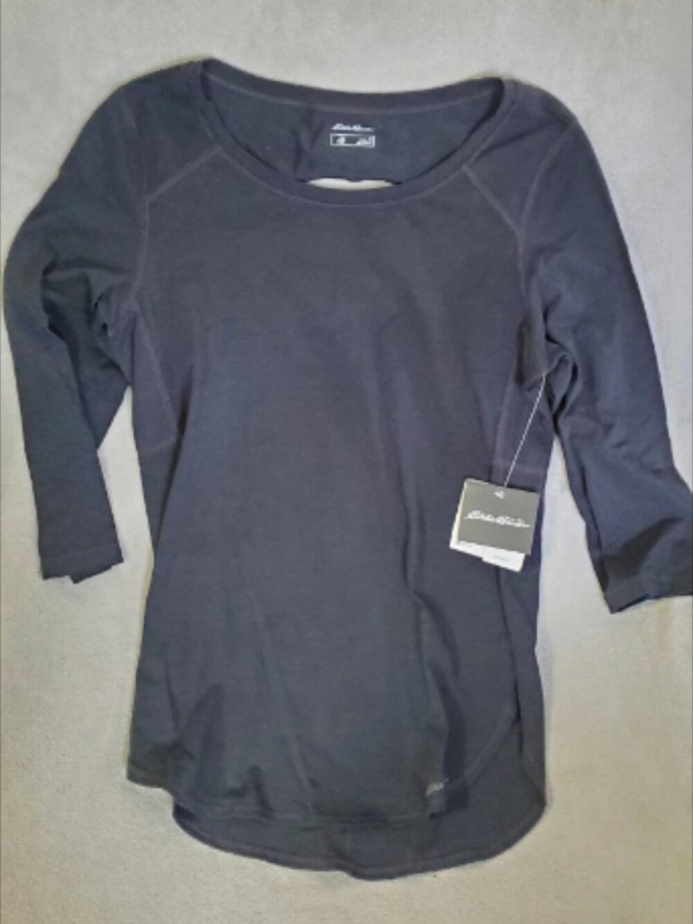 Eddie Bauer NWT Escapelite Peek a boo back 3/4 sleeve